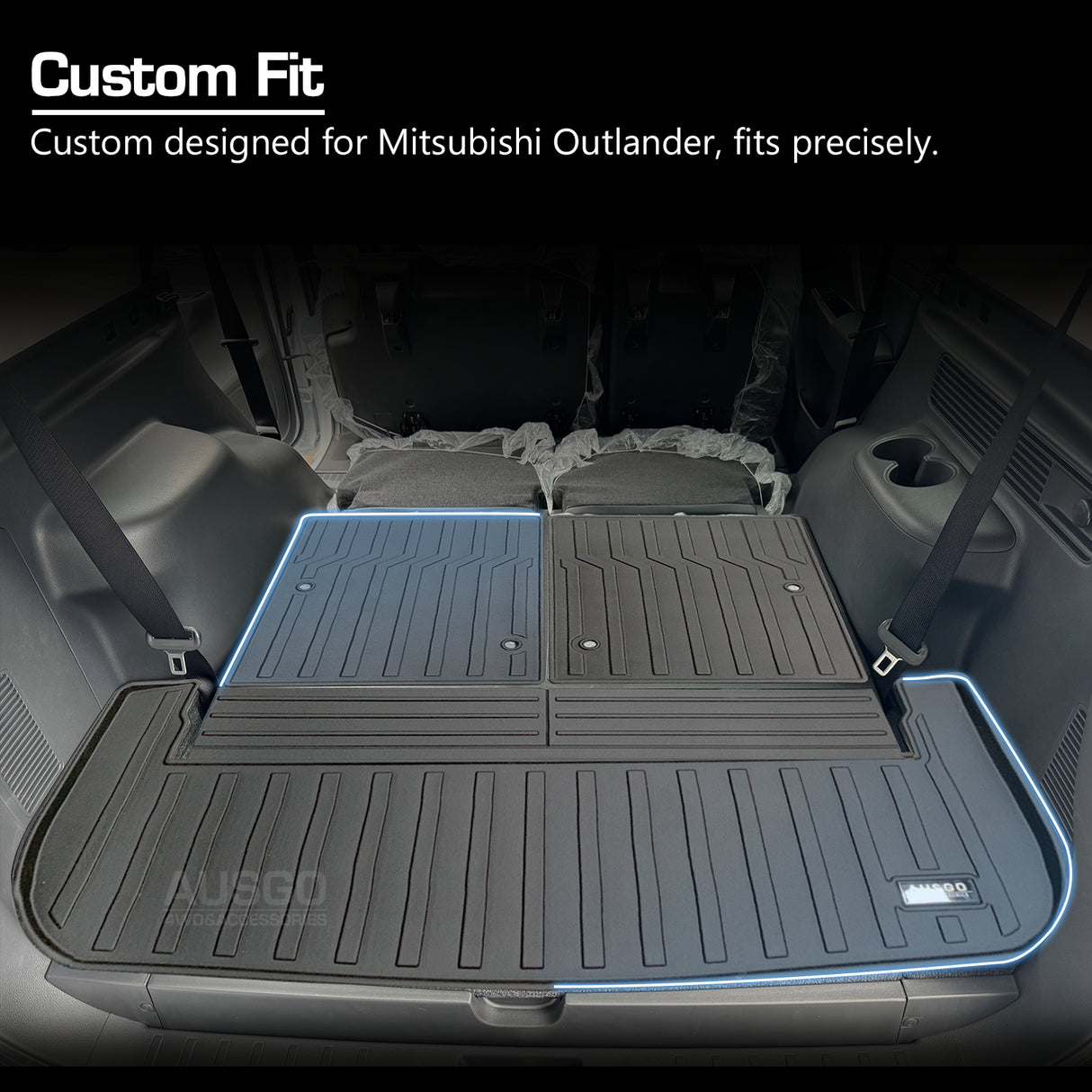 Double-Layer Car Floor Mats for Mitsubishi Pajero Sport 2015-Onwards 7 Seats