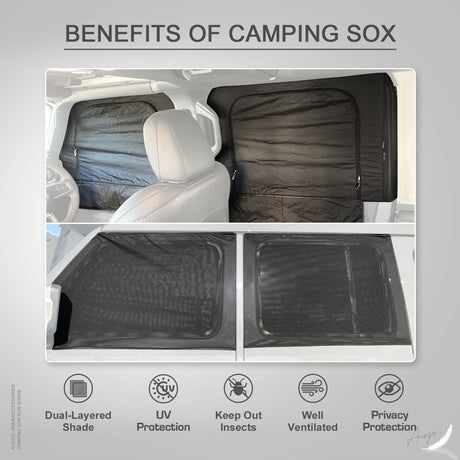 4PCS Camping Window Sox Sun Shade with Storage Bag Sunshade for GWM Tank 300