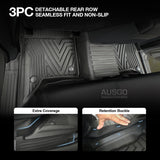 5D Moulded Car Floor Mats for Ford Ranger PX PX2 PX3 Series Dual Cab 2011-2022