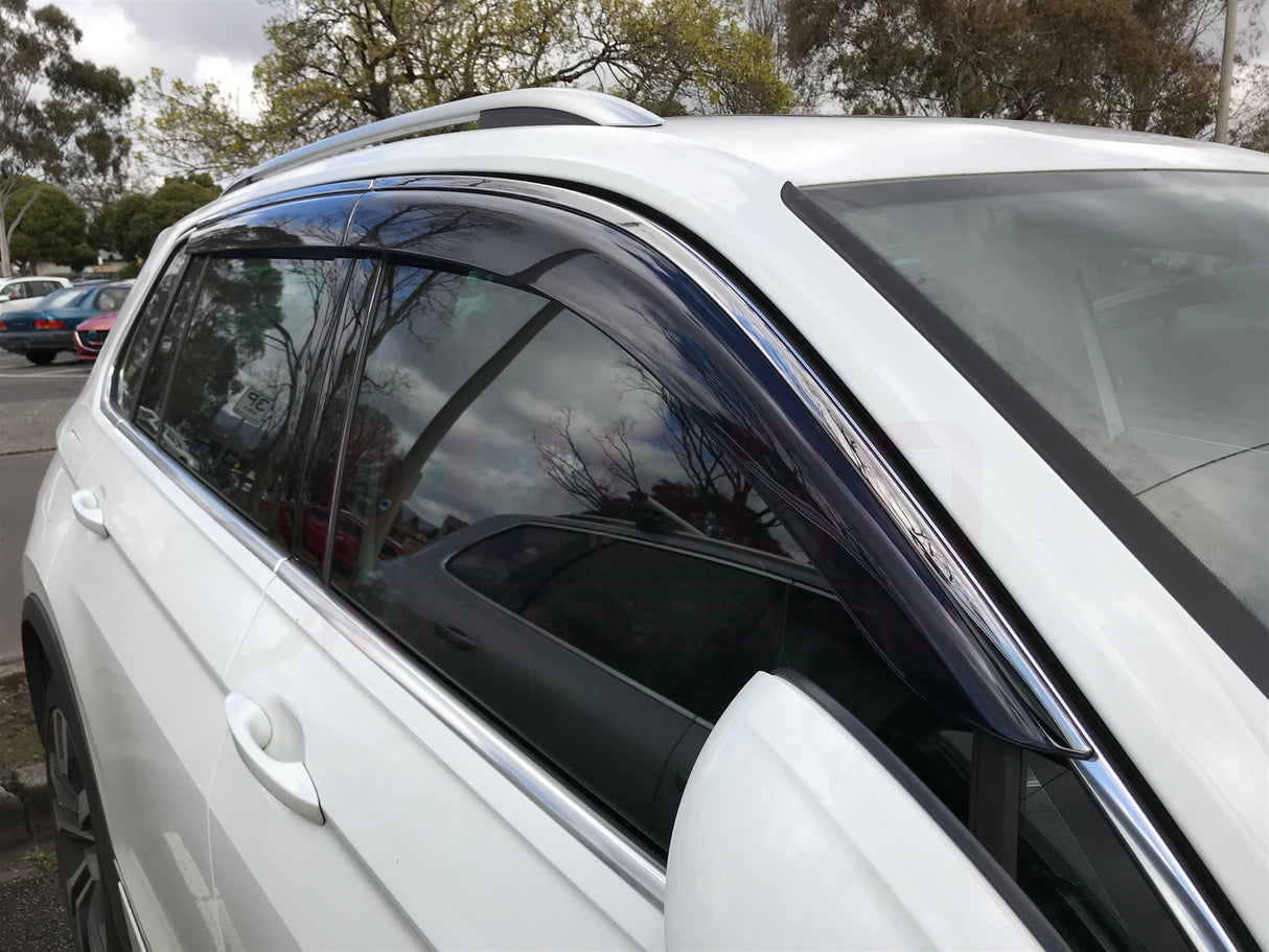 Stainless Trim Weather Shields for Volkswagen Tiguan 2016-Onwards