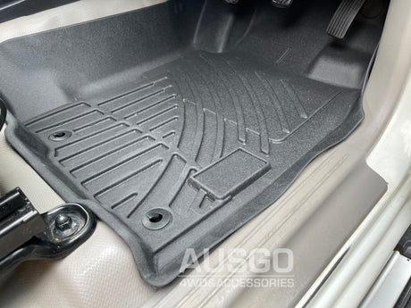 Moulded 3D Car Floor Mats for Mitsubishi Triton MQ MR Series Dual Cab 2015-2024
