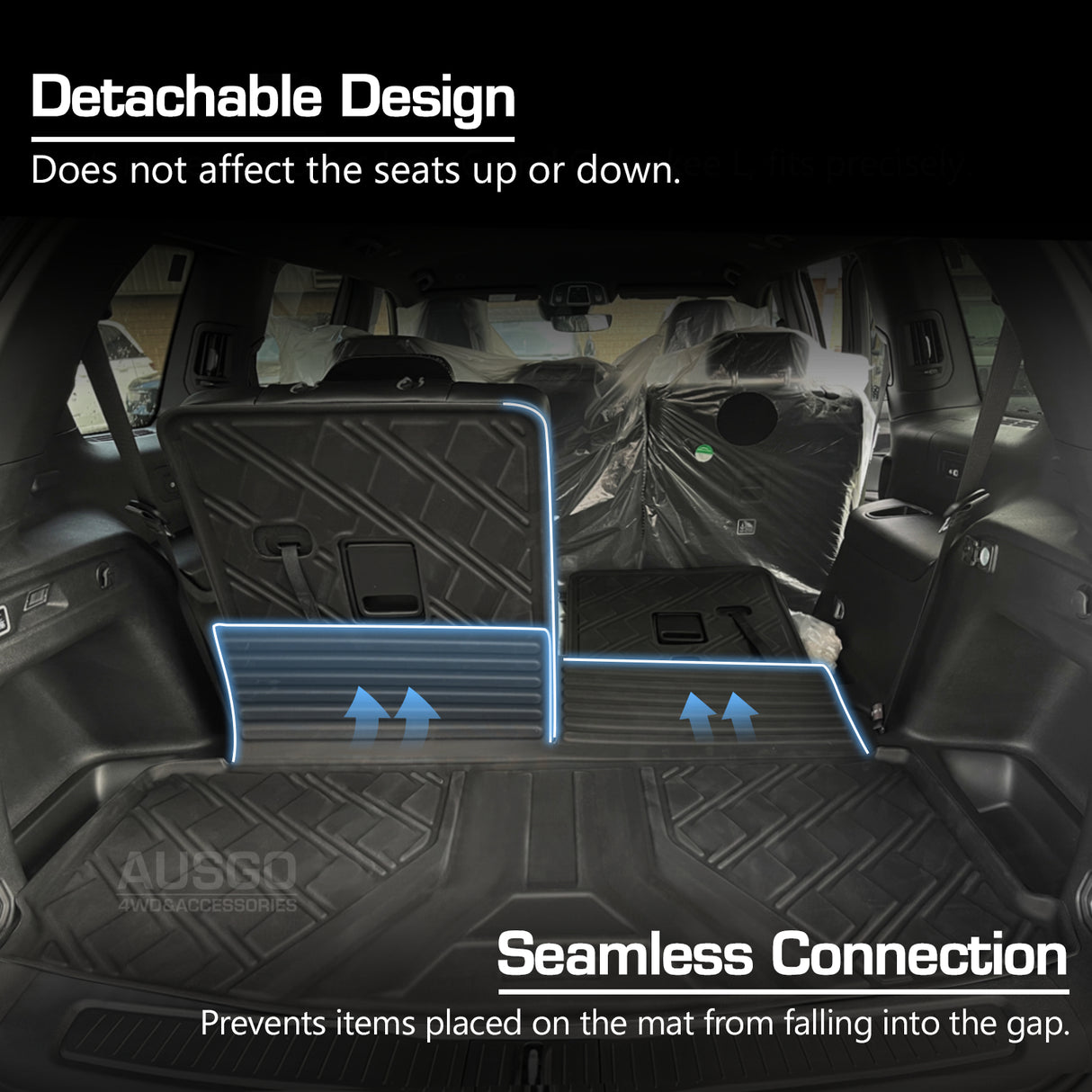 5D Moulded Car Floor Mats for Jeep Grand Cherokee L WL Series 7 Seats 2021-Onwards