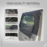 4PCS Camping Window Sox Sun Shade with Storage Bag Sunshade for Jeep Gladiator 2020-Onwards