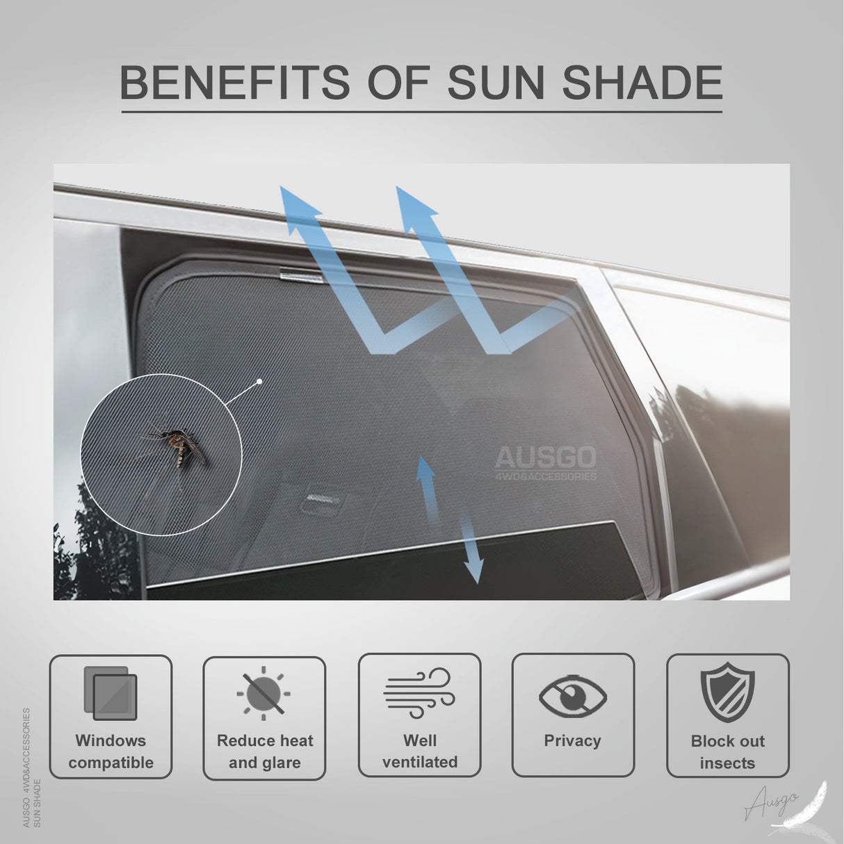 Magnetic Window Sun Shade for Audi Q7 2015-Onwards