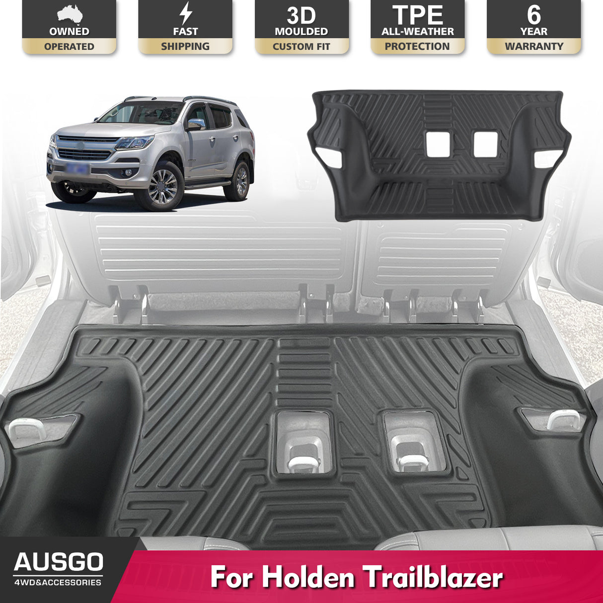 Third Row Floor Mat for Holden Trailblazer 2016-2020