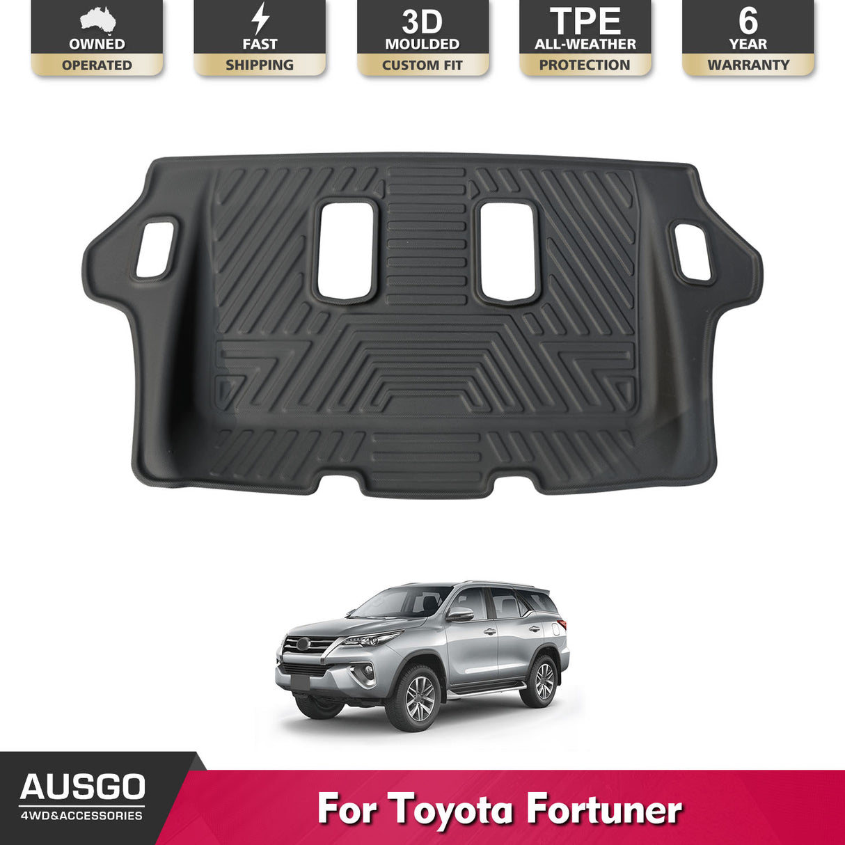 Third Row Floor Mat for Toyota Fortuner 2015-Onwards