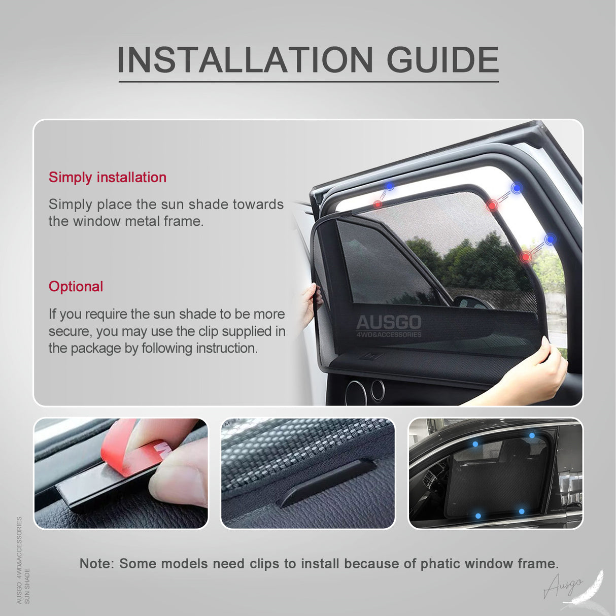 Magnetic Window Sun Shade for GWM Cannon 2020-Onwards