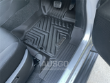 5D Moulded Floor Mats + Black Door Sill Protector for ISUZU D-MAX DMAX Dual Cab 2020-Onwards