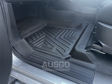 5D Moulded Floor Mats + Black Door Sill Protector for ISUZU D-MAX DMAX Dual Cab 2020-Onwards