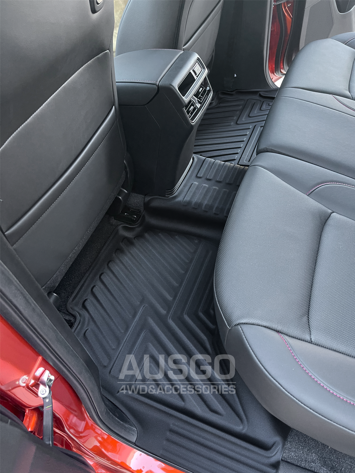 5D Moulded Floor Mats + Black Door Sill Protector for ISUZU D-MAX DMAX Dual Cab 2020-Onwards