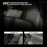 Car Floor Mats + Black Door Sill Protector for Ford Ranger Dual Cab 2011-2022