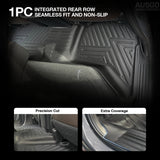 Car Floor Mats + Black Door Sills Protector for Mazda BT-50 BT50 Dual Cab 2020-Onwards