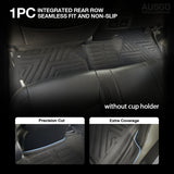 Car Floor Mats + Black Door Sill Protector for Nissan Navara NP300 D23 Dual Cab 2015-Onwards