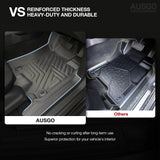 Car Floor Mats + Black Door Sill Protector for Nissan Navara NP300 D23 Dual Cab 2015-Onwards