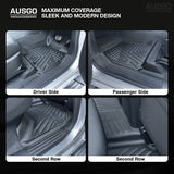 5D Moulded Floor Mats + Black Door Sill Protector for ISUZU D-MAX DMAX Dual Cab 2020-Onwards