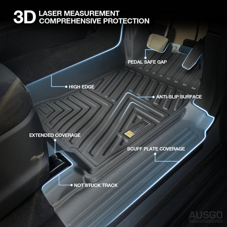 5D Car Floor Mats for Holden Colorado Dual Cab 2012-Onwards