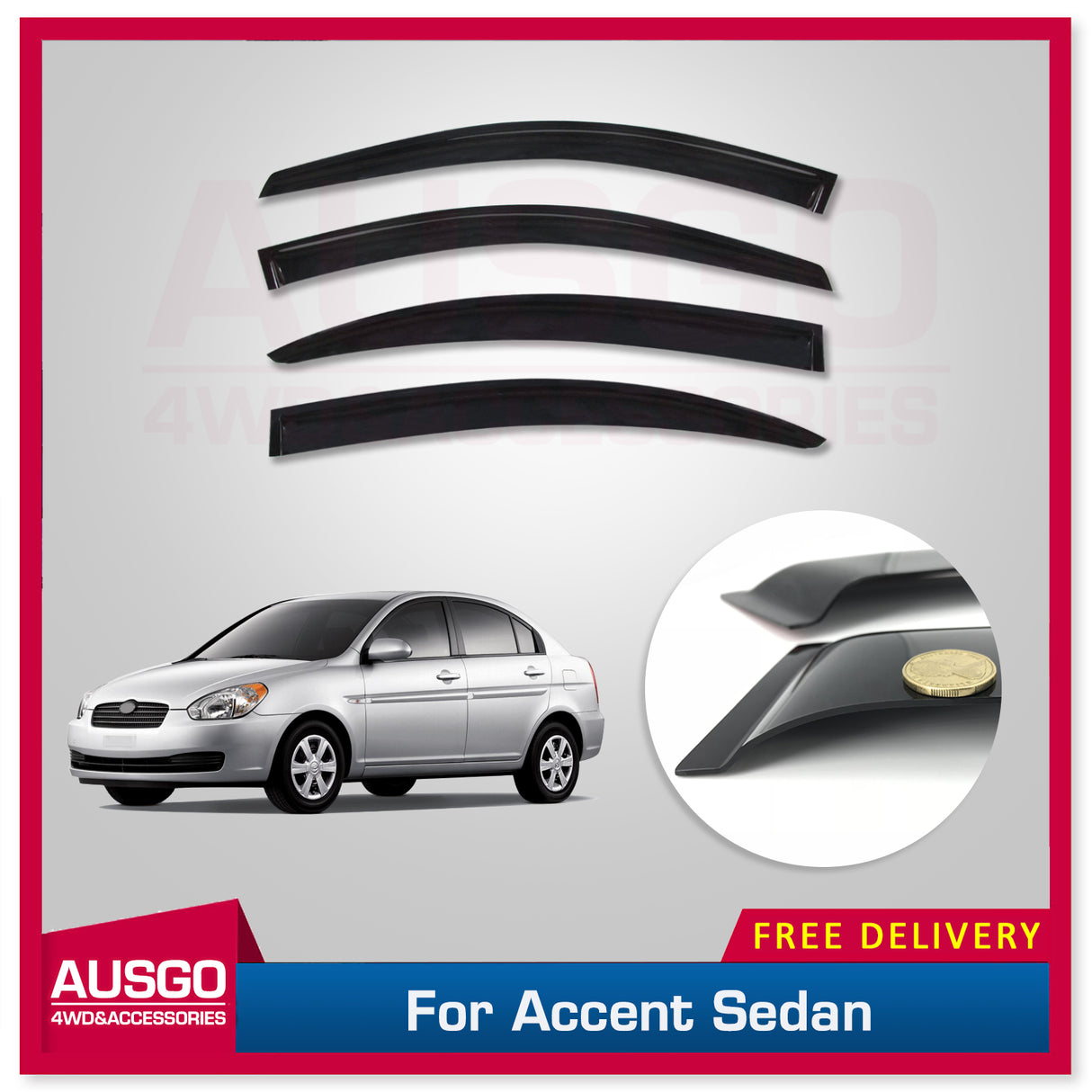 Weather Shields for Hyundai Accent MC Sedan 2006-2008