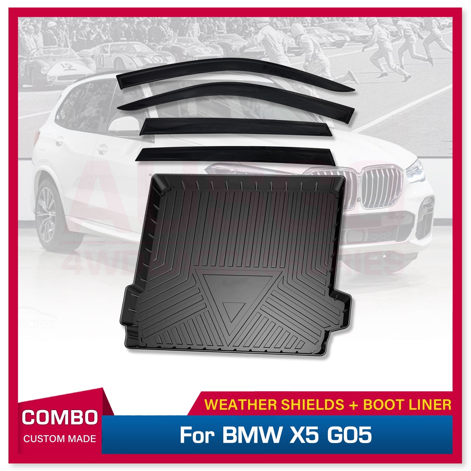 Luxury Weather Shields + Cargo Mat for BMW X5 G05 2018Onwards Weather