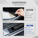 Injection Weather Shields + Door Sills for Volkswagen Amarok Next-Gen NF Series Dual Cab 2023-Onwards Weathershields Window Visors Scuff Plate Door Sill Protector Anti Scratch Cover Black