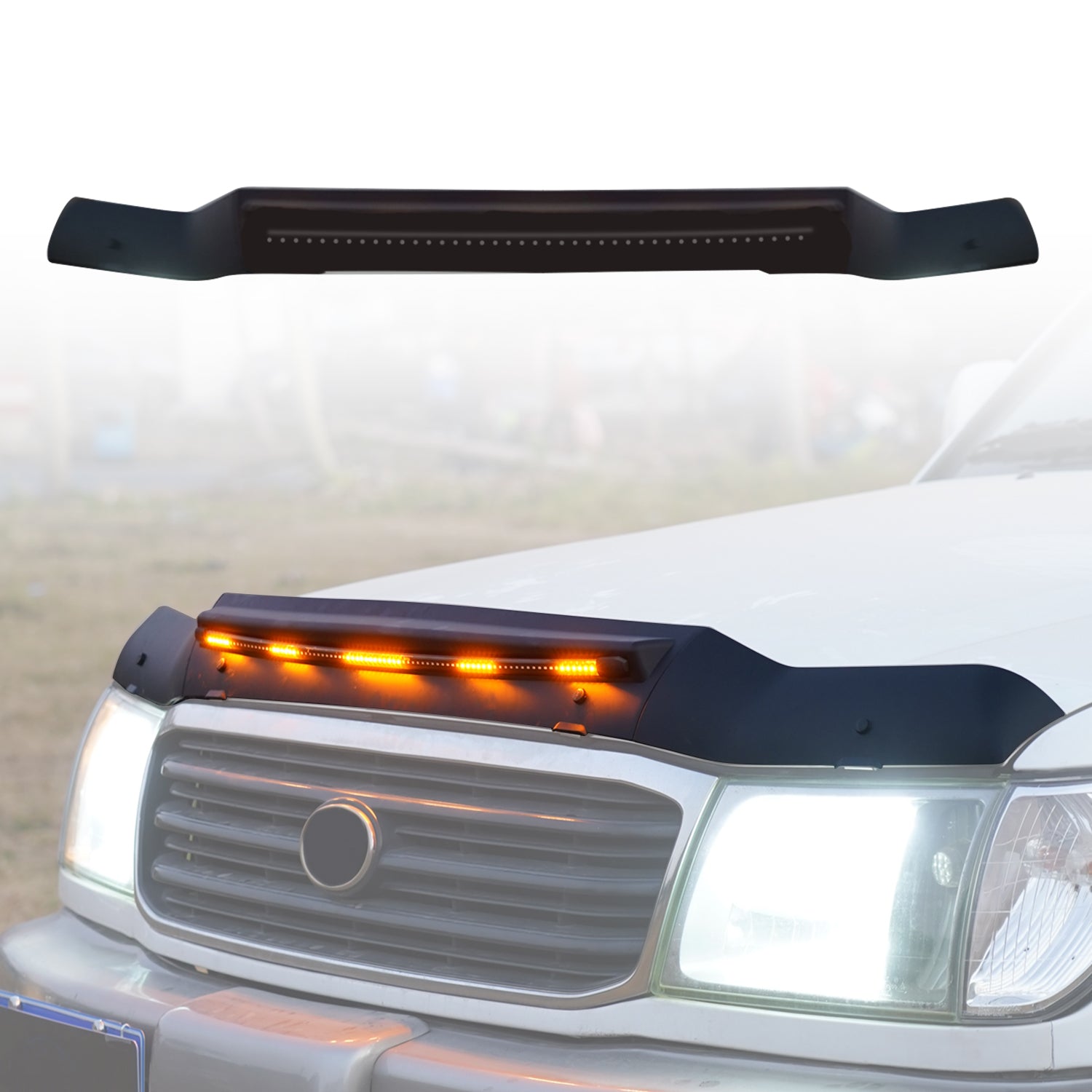 Bonnet Protector with LED Light for Toyota Land Cruiser 100 LandCruiser 100 LC100 1998-2007
