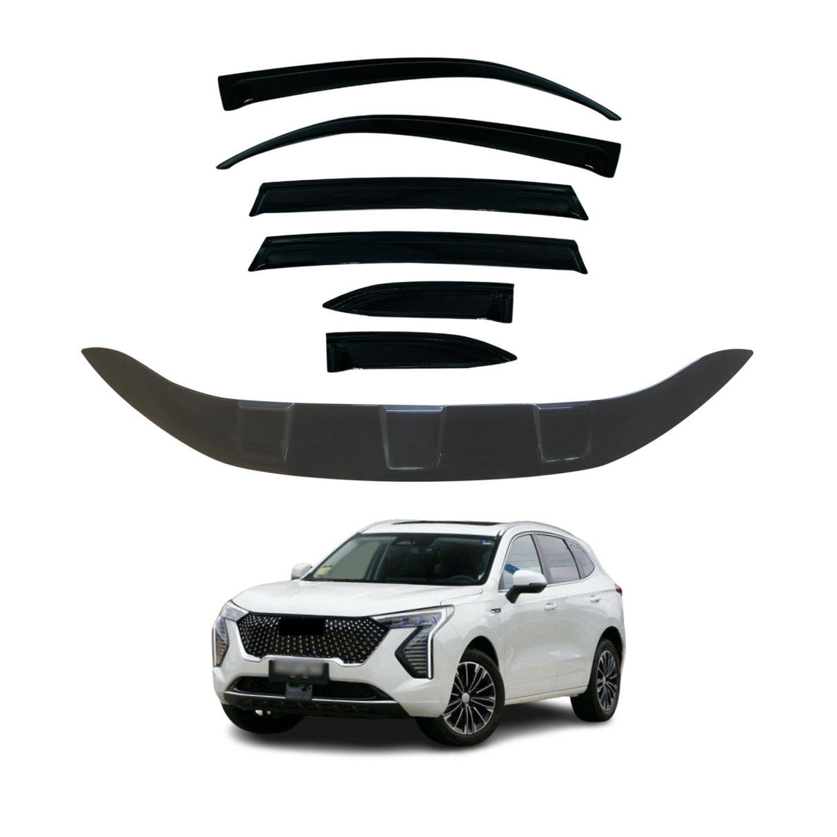 Luxury Weather Shields + Bonnet Protector for Haval Jolion 2021-2024