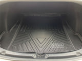 TPE Floor Mats + Front + Rear Cargo Mats for Tesla Model 3 2021-2023 Door Sill Covered Car Mats Boot Mat Boot Liner