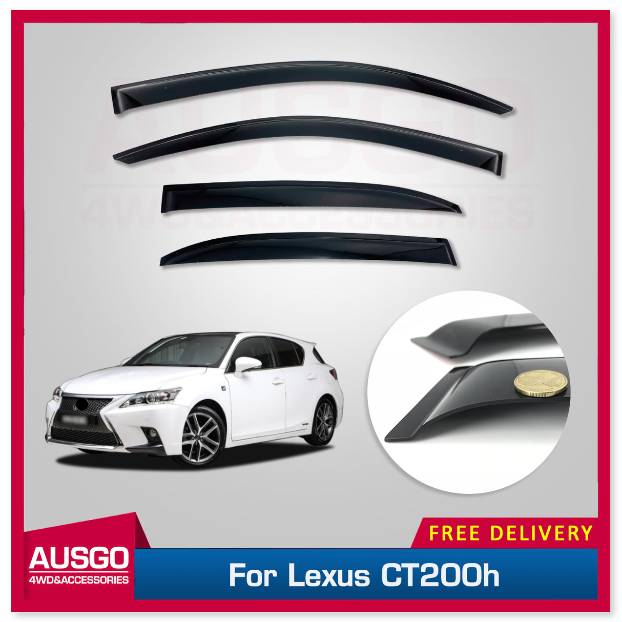 Weather Shields for Lexus CT200h 2011-Onwards