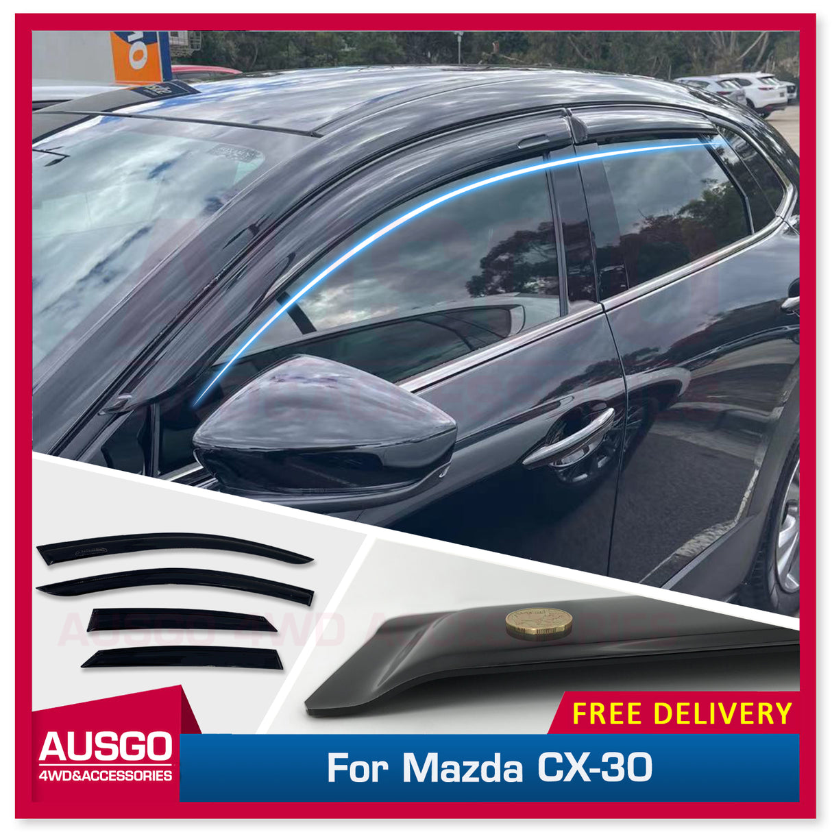 Luxury Weather Shields For Mazda CX-30 CX30 DM Series 2019-Onwards