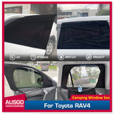 4PCS Camping Window Sox Sun Shade with Storage Bag Sunshade for Toyota RAV4 2019-Onwards