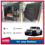 Front 2PCS Camping Window Sox Sun Shade with Storage Bag Sunshade for Jeep Gladiator 2020-Onwards