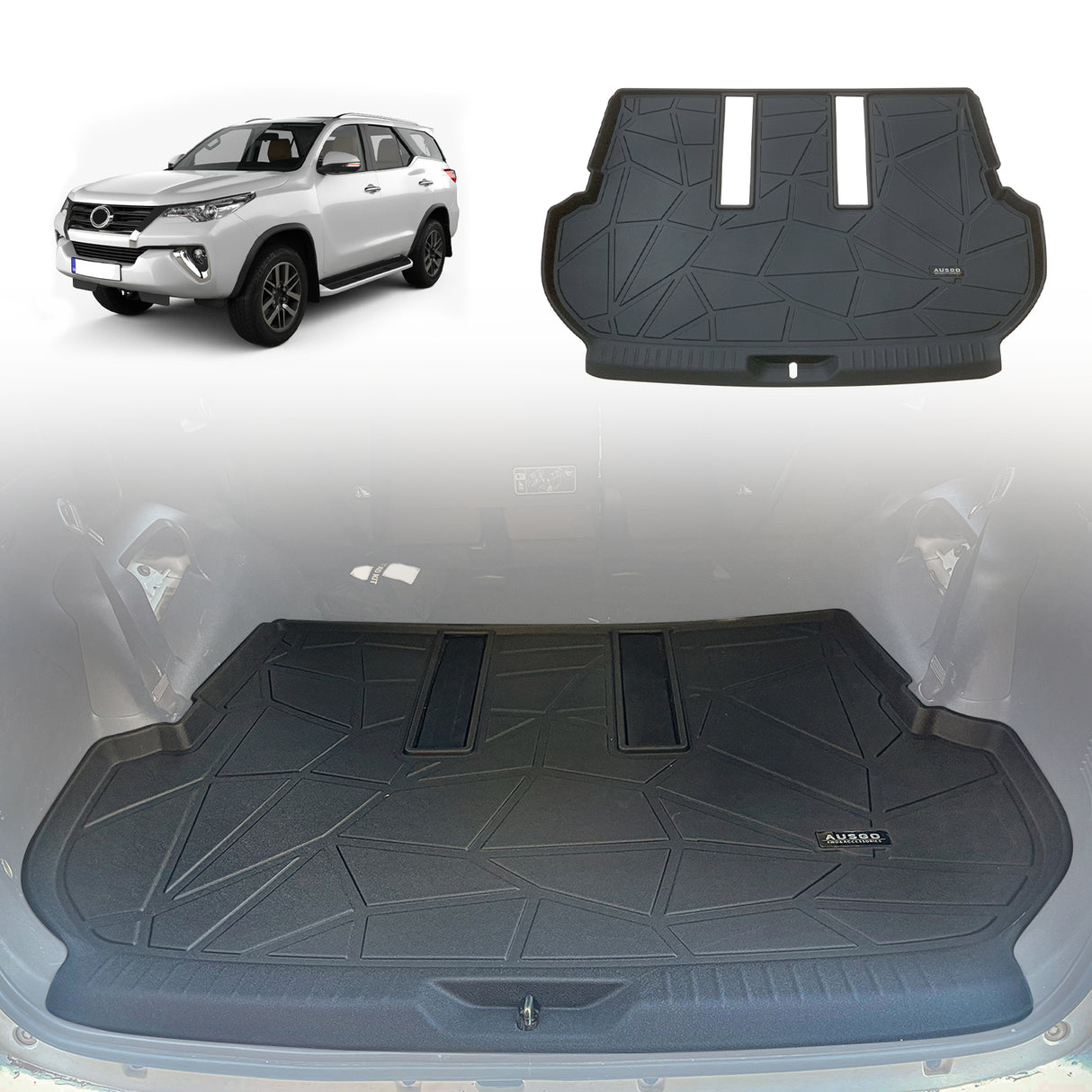 Boot Liner for Toyota Fortuner 2015-Onwards with Inner Rear Step Panel Covered