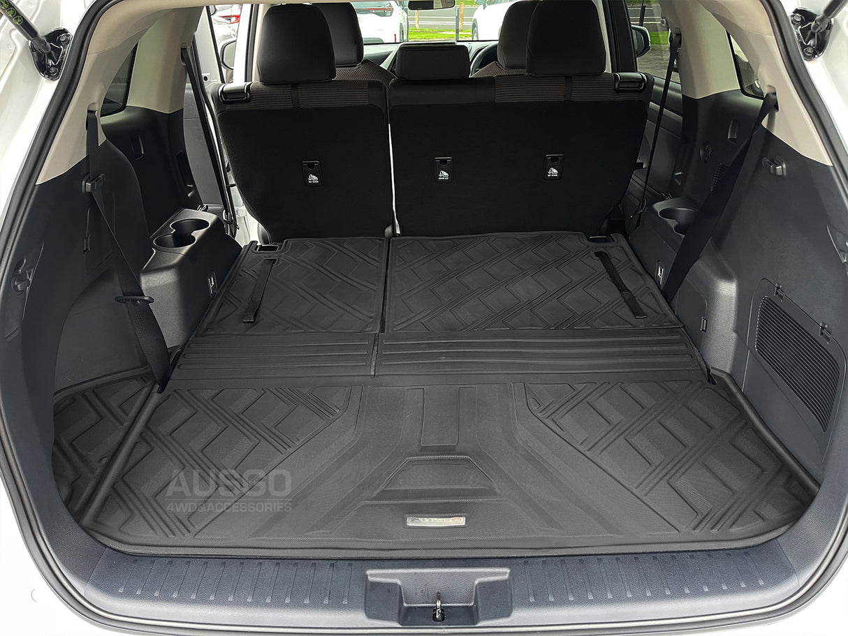 TPE Floor Mats + Cargo Mat for Toyota Kluger GX / GXL 2021-Onwards Door Sill Covered Boot Mat Detachable 3PCS