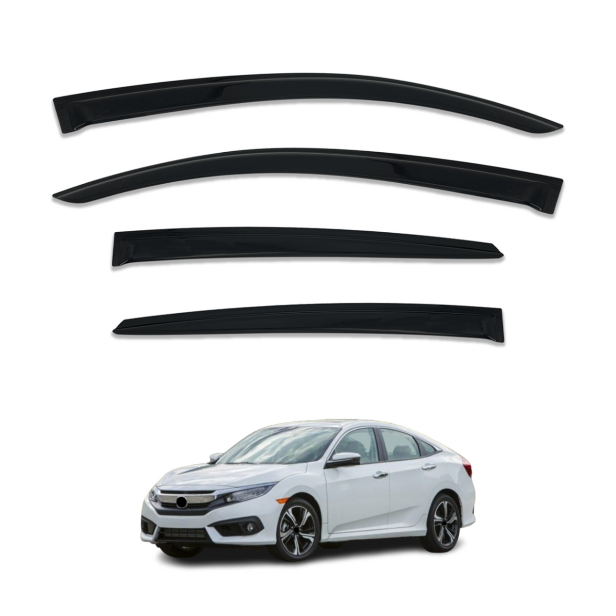 Luxury Weather Shields for Honda Civic 10th Sedan 2016-2021