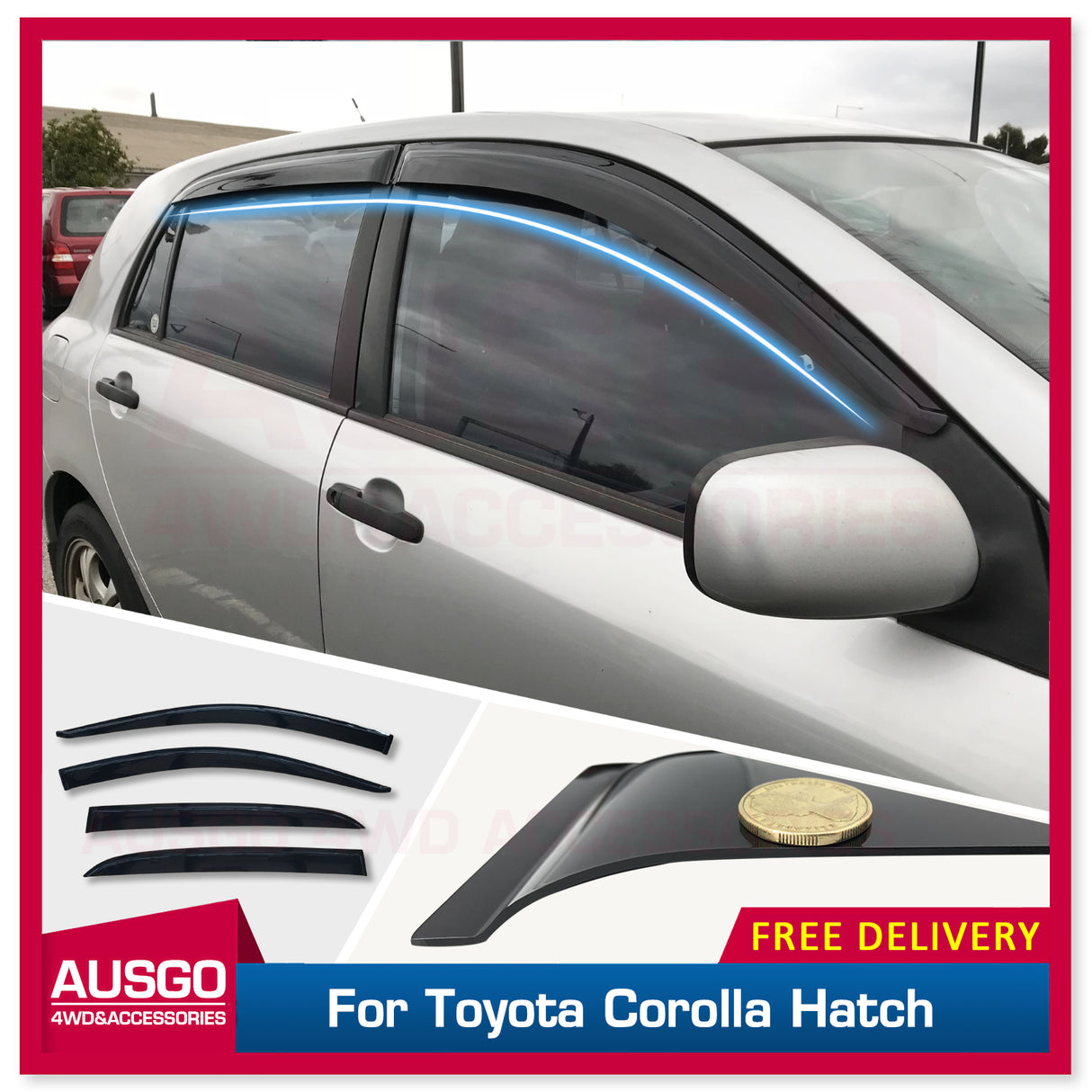 Weather Shields for Toyota Corolla Hatch 2001-2007