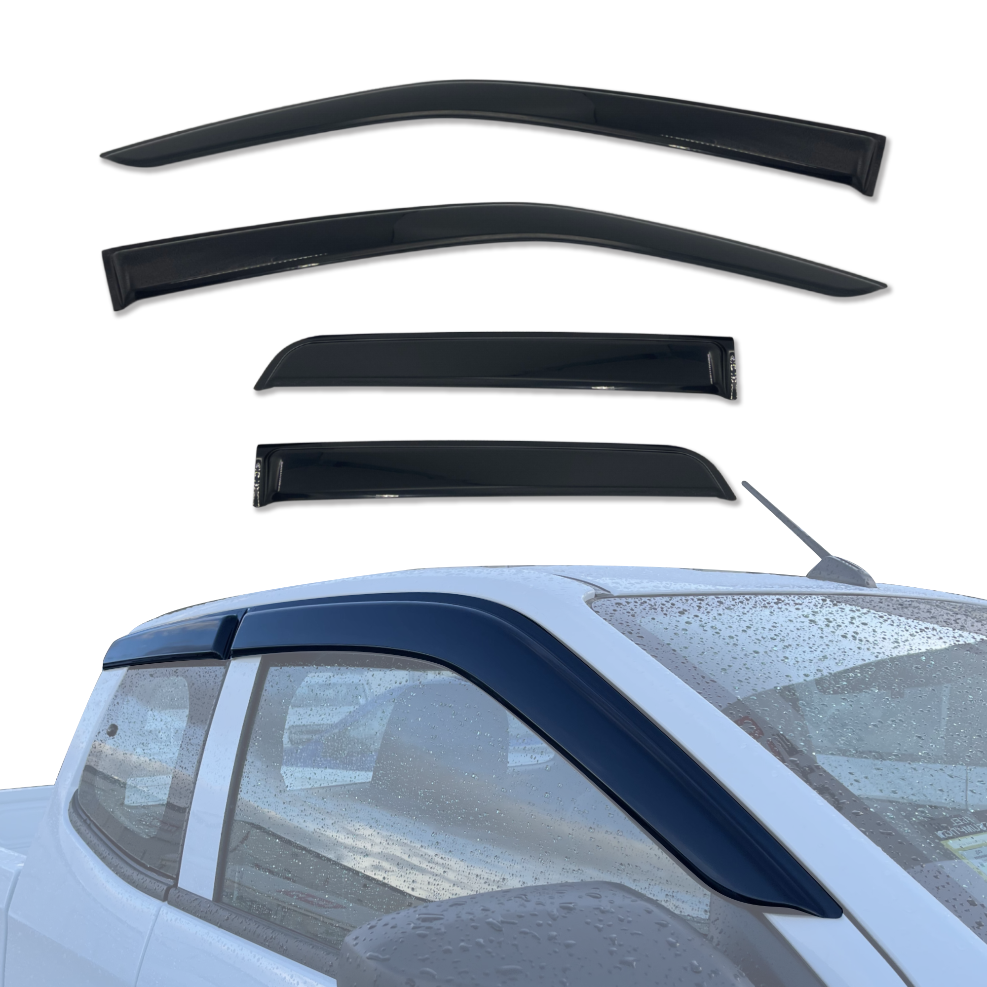 Luxury Weather Shields for ISUZU D-MAX DMAX Extra Cab 2020-Onwards