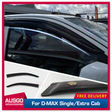 Luxury Weather Shields for ISUZU D-MAX DMAX Single / Extra Cab 2012-2020