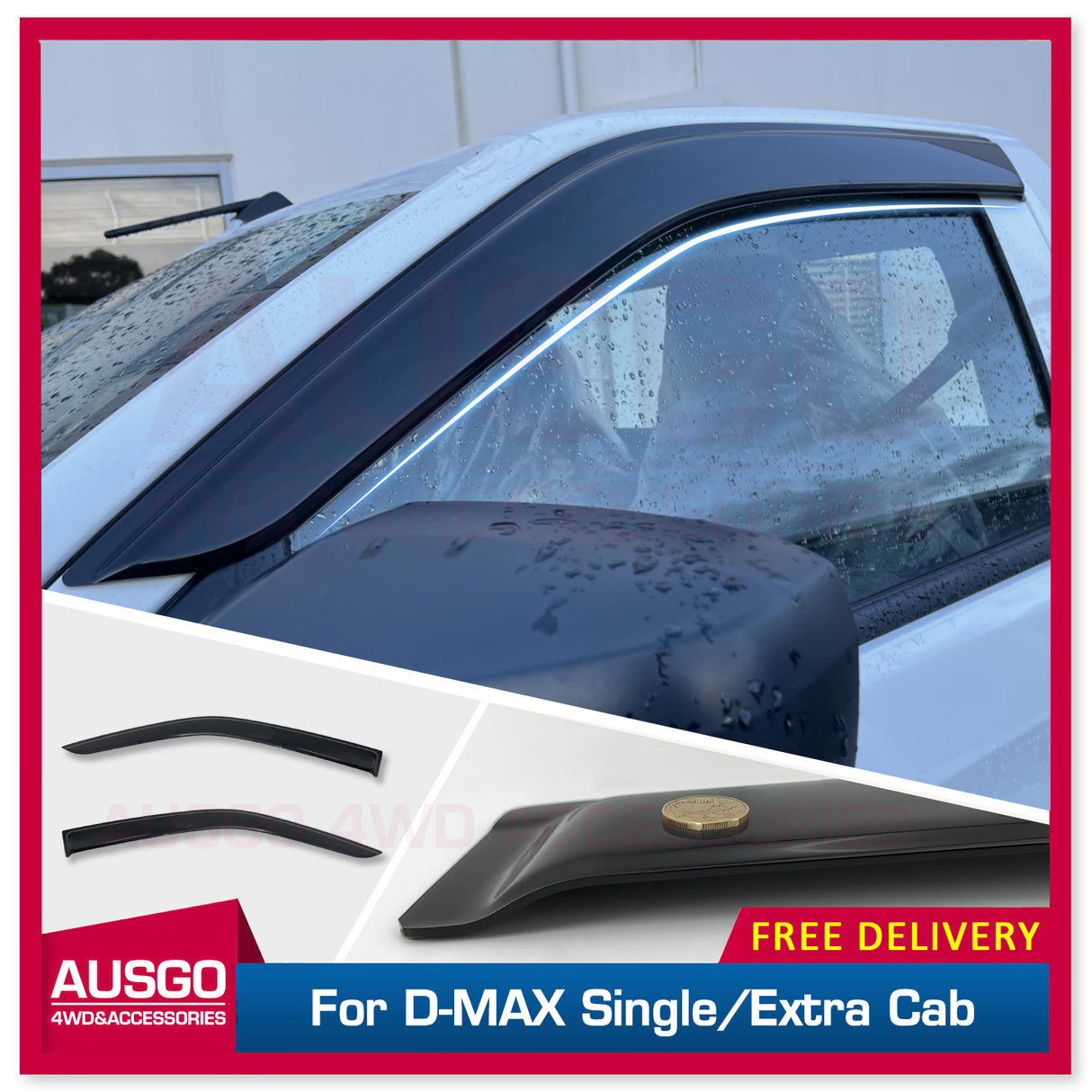 Luxury Weather Shields for ISUZU D-MAX DMAX Single / Extra Cab 2020-Onwards