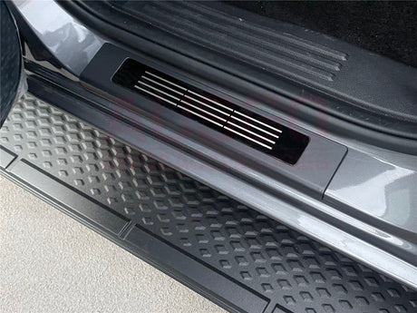 For Volkswagen Amarok Next-Gen NF Dual Cab 2023-Onwards Scuff Plate Door Sill Door Sills Protector Anti Scratch Cover Black