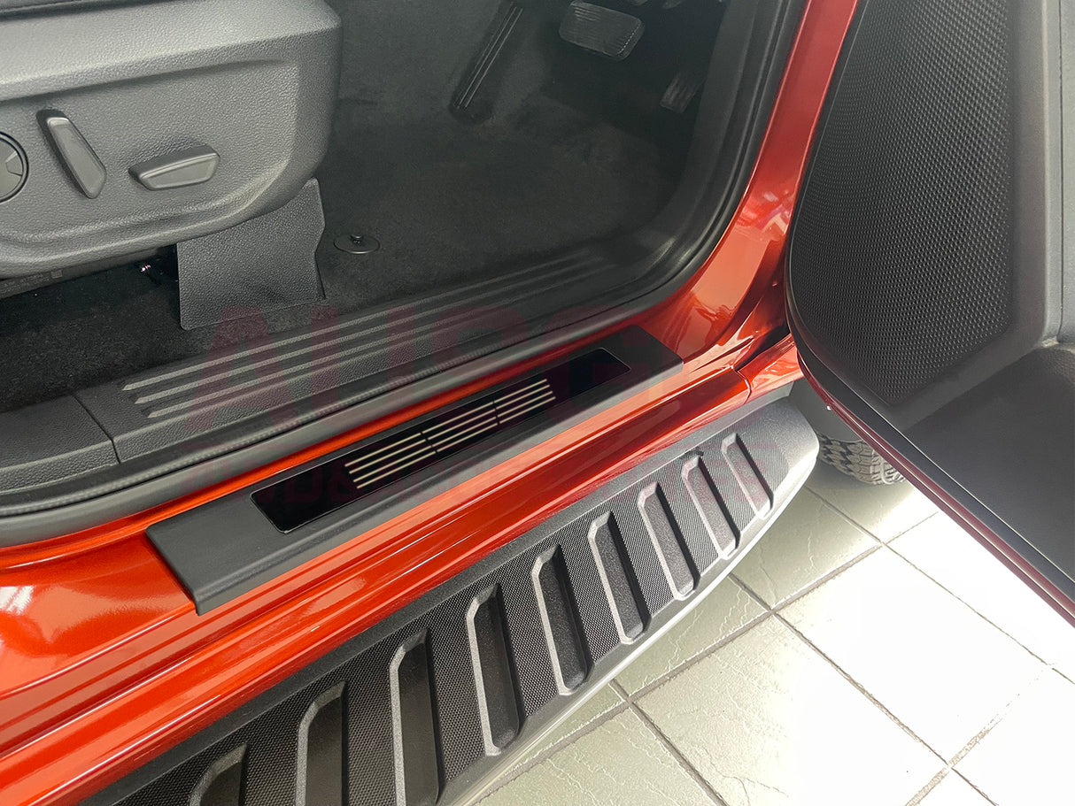 Double-Layer Car Floor Mats + Door Sill Protector for Volkswagen Amarok Next-Gen NF Dual Cab 2023-Onwards