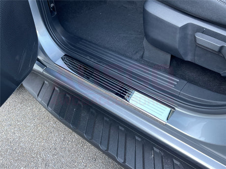 For Volkswagen Amarok Next-Gen NF Dual Cab 2023-Onwards Stainless Steel Scuff Plate Cover Door Sill Door Sills Protector