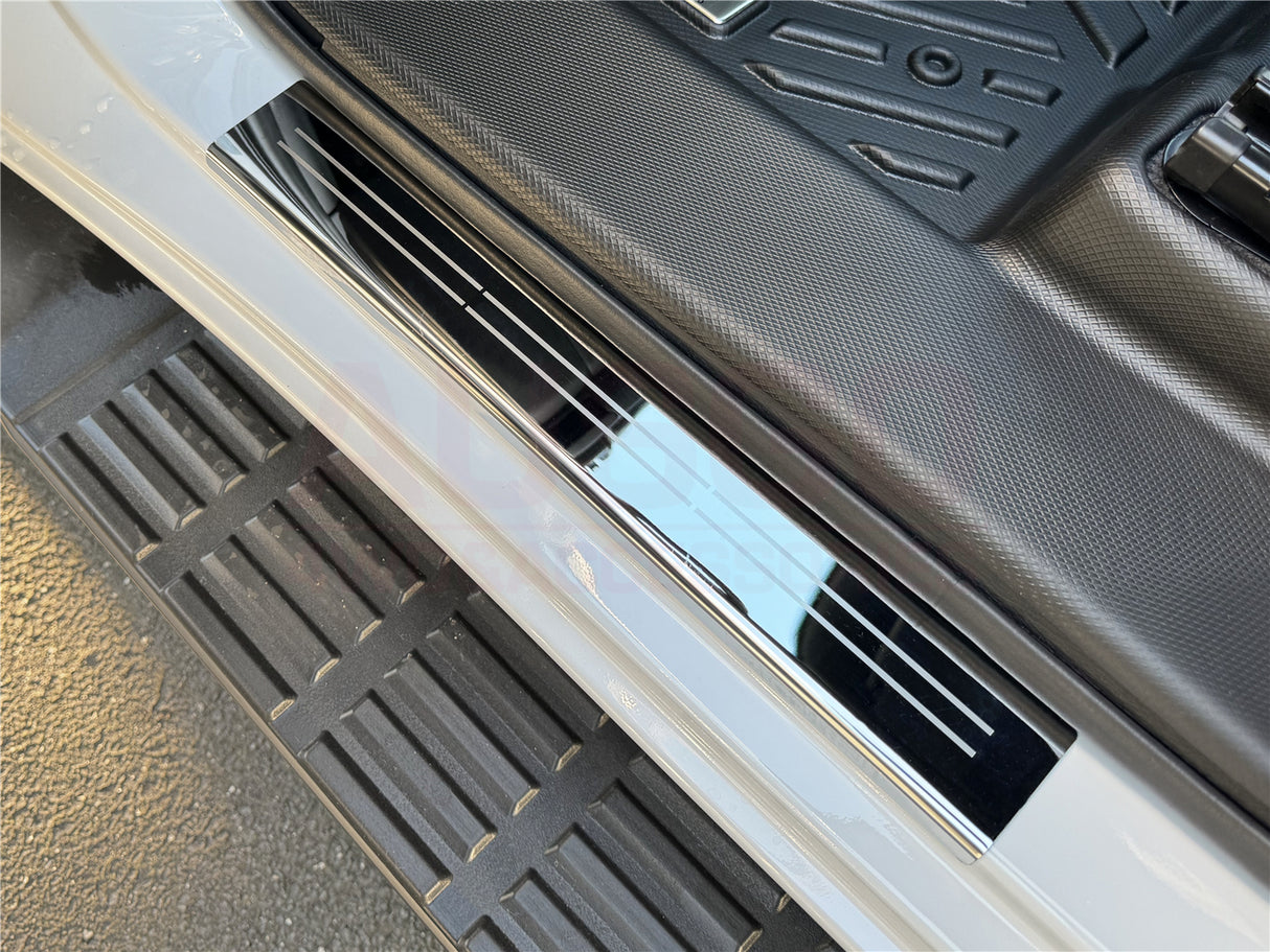 Injection Weather Shields + Stainless Door Sill Protector for Mitsubishi Triton MV Dual Cab 2024-Onwards