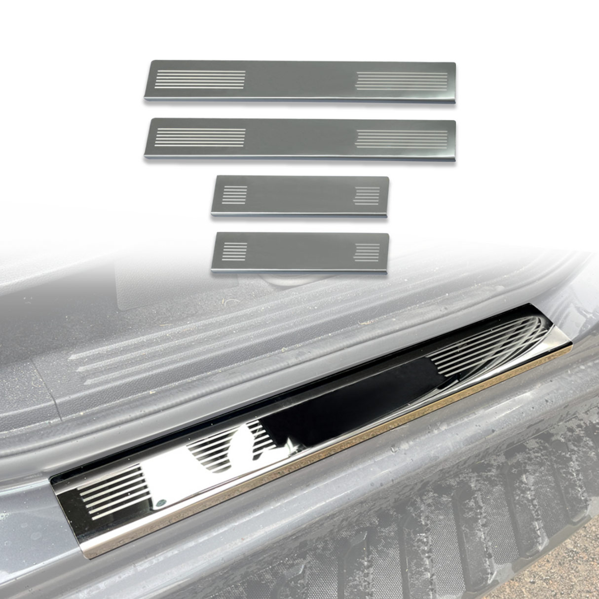 Stainless Door Sill Protector for Ford Ranger Next-Gen 2022-Onwards