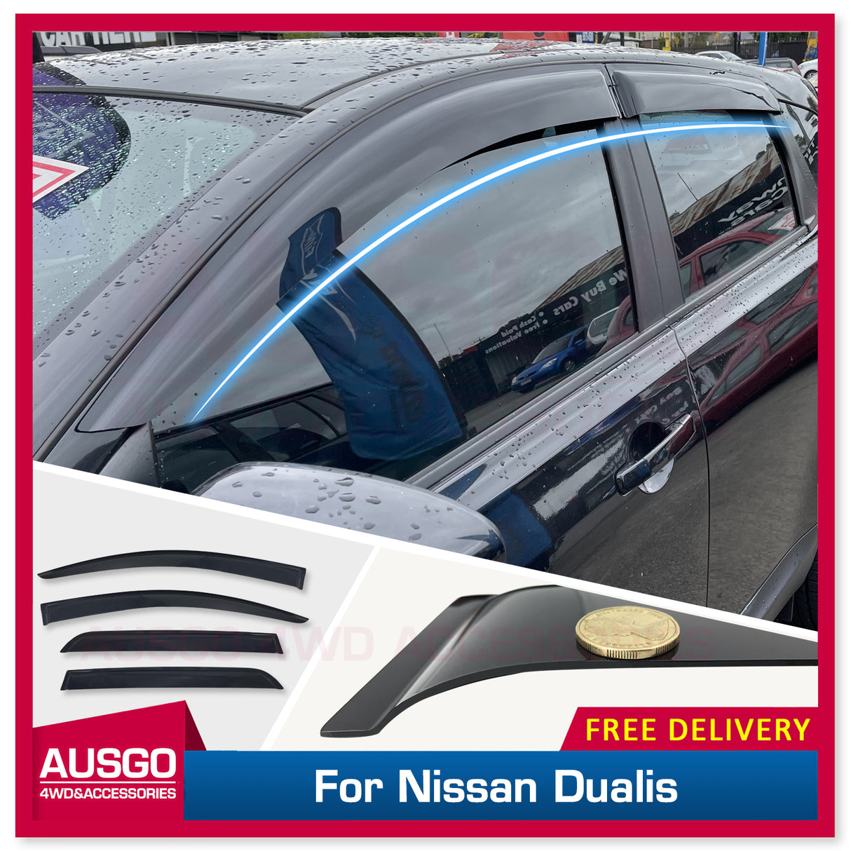 PRE-ORDER Weather Shields for Nissan Dualis 2007-2014