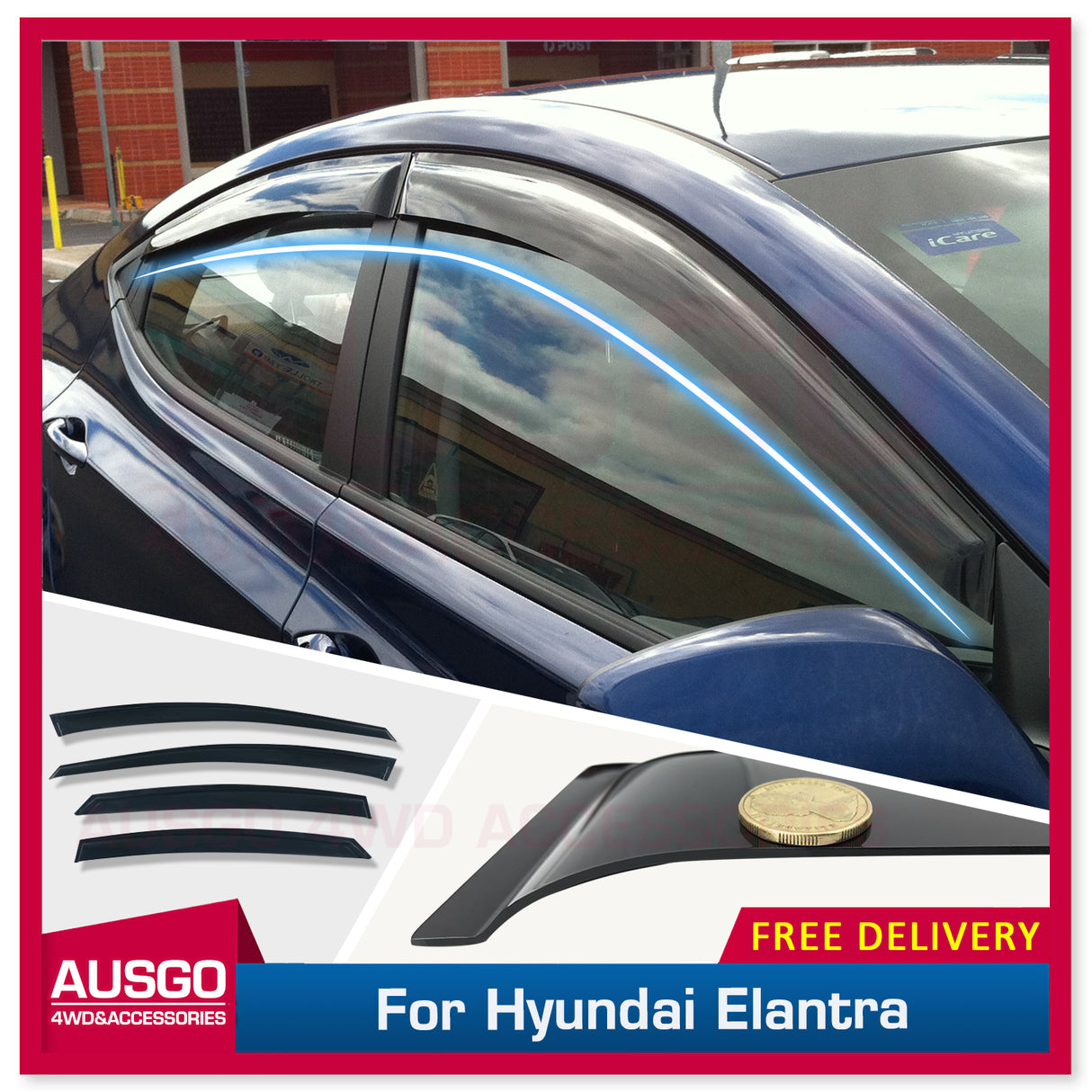 Weather Shields for Hyundai Elantra MD Series 2011-2015