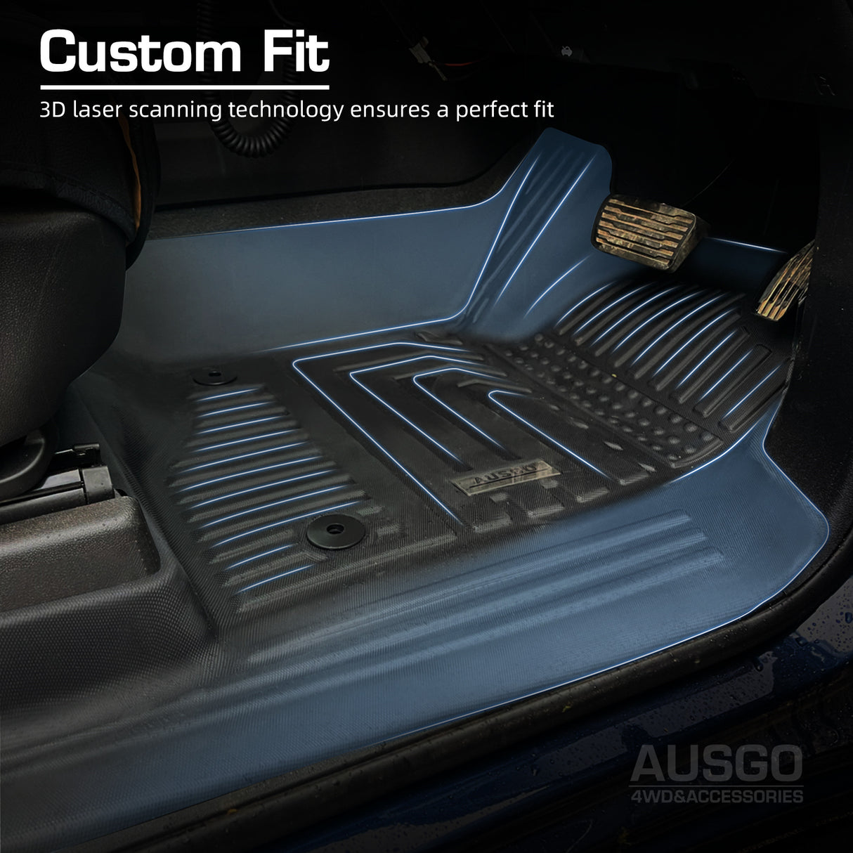 5D Moulded Car Floor Mats for Chevrolet Silverado T1 Series 2020-Onwards