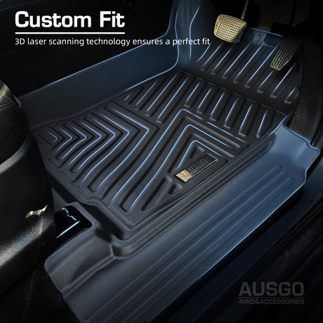 5D TPE Door Sill Covered Car Floor Mats for ISUZU D-MAX DMAX Dual Cab 2012-2020