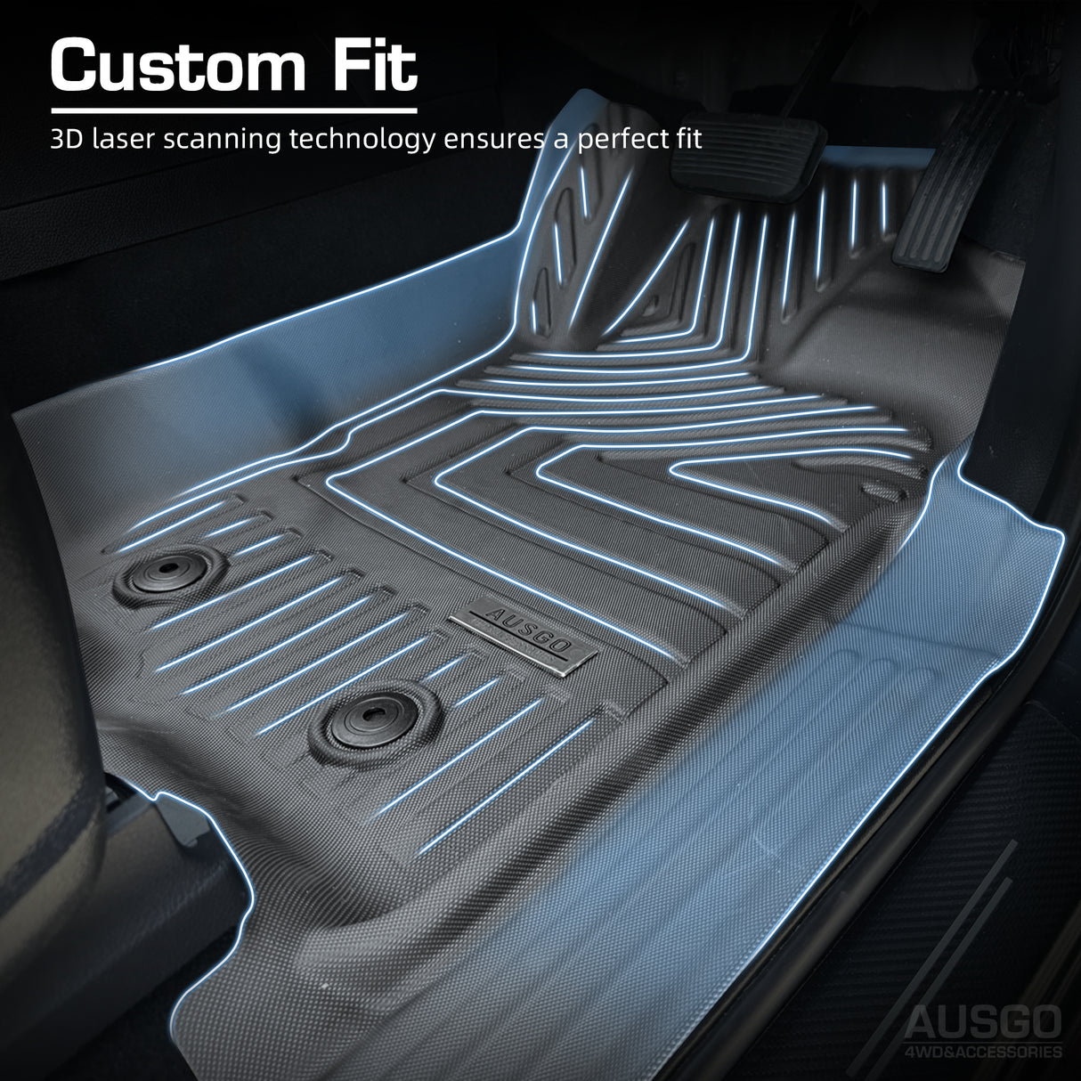 5D Moulded Car Floor Mats for Ford Everest UA Series 2015-2022