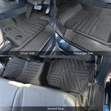 Floor Mats + Door Sill Protector for Ford Everest 2015-2022 Door Sill Covered 5D TPE Car Mats Scuff Plate Anti Scratch Cover Black