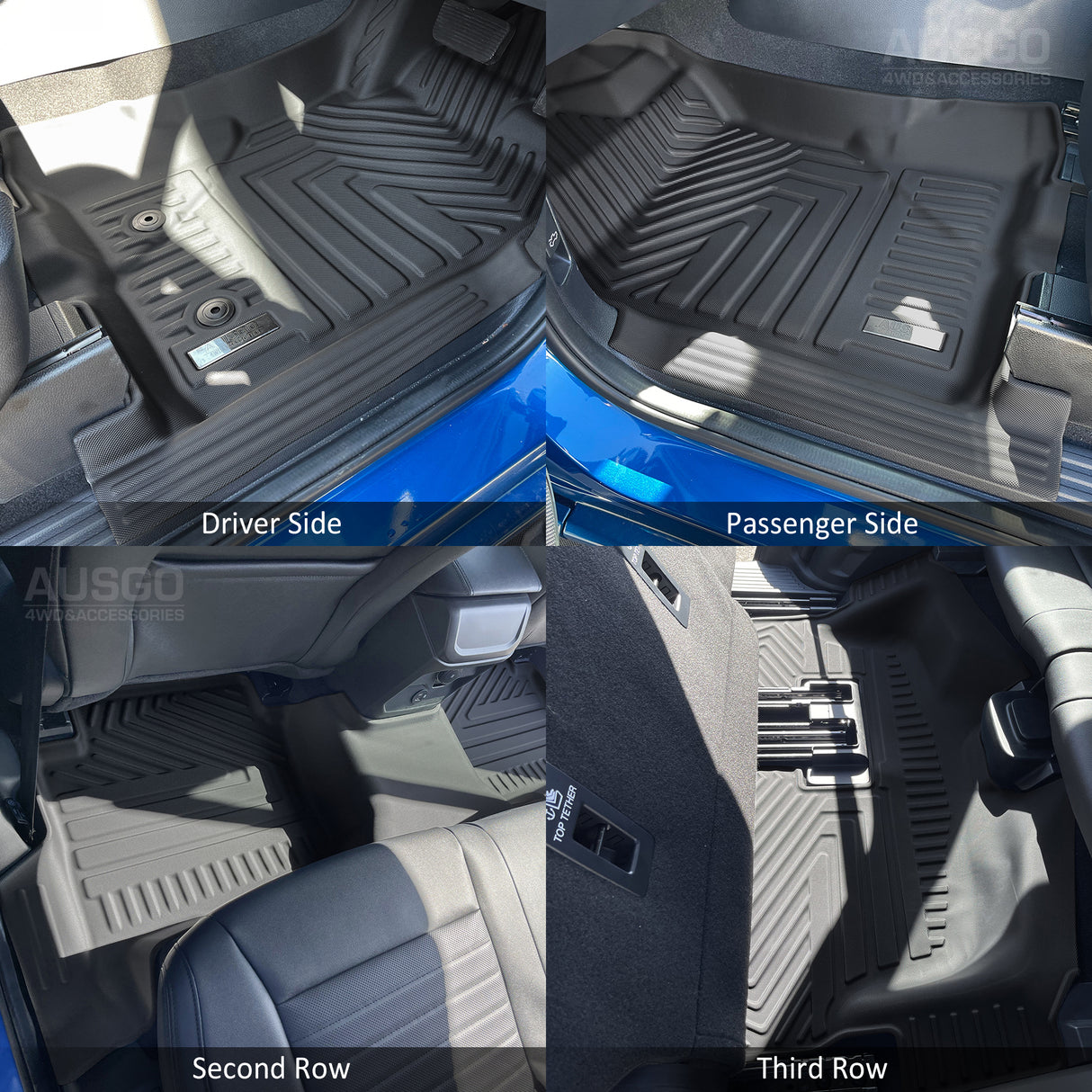 5D Car Floor Mats for Ford Everest Next-Gen 2022-Onwards 7 Seats