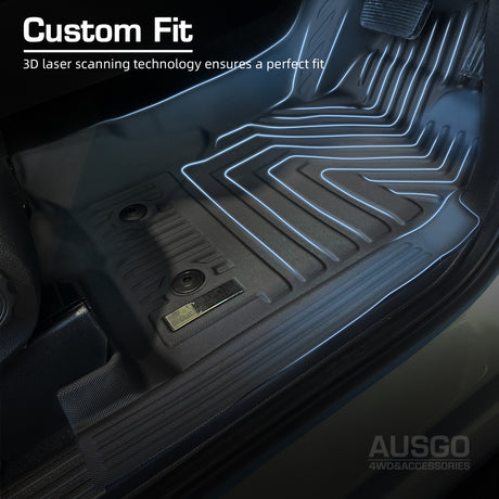 TPE Floor Mats + Cargo Mat for Ford Everest  Next-Gen 7 Seats 2022-Onwards Door Sill Covered Car Mats Boot Mat Detachable 3PCS